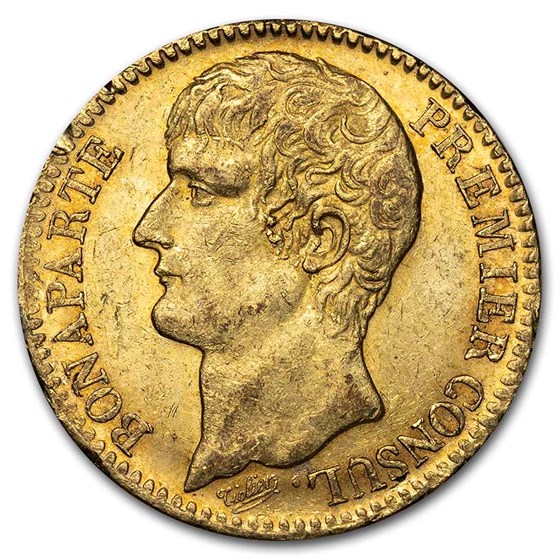 1802 AN XI France Gold 40 Francs Napoleon AU 1802 AN XI France Gold 40 Francs Napoleon AU
