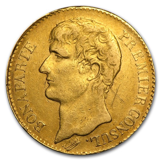 1802 AN XI France Gold 40 Francs Napoleon Avg Circ 1802 AN XI France Gold 40 Francs Napoleon Avg Circ
