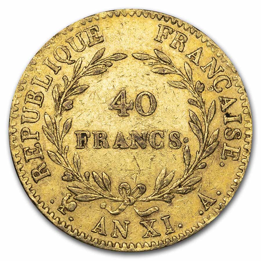 Buy 1802 AN XI France Gold 40 Francs Napoleon XF | APMEX