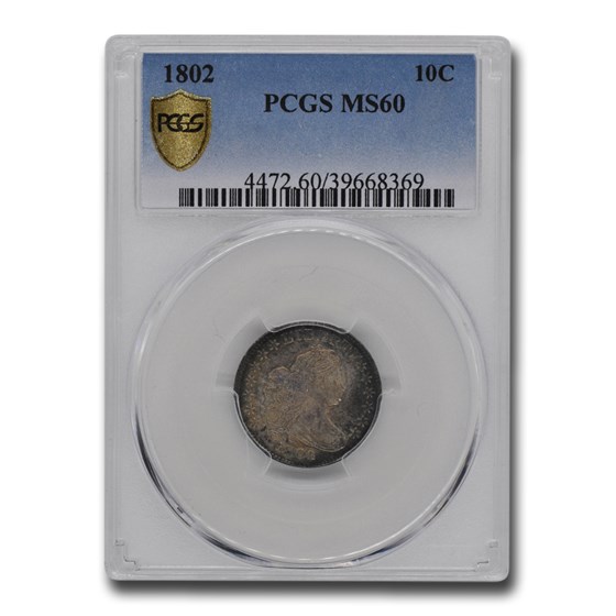 1802 Draped Bust Dime MS-60 PCGS 1802 Draped Bust Dime MS-60 PCGS