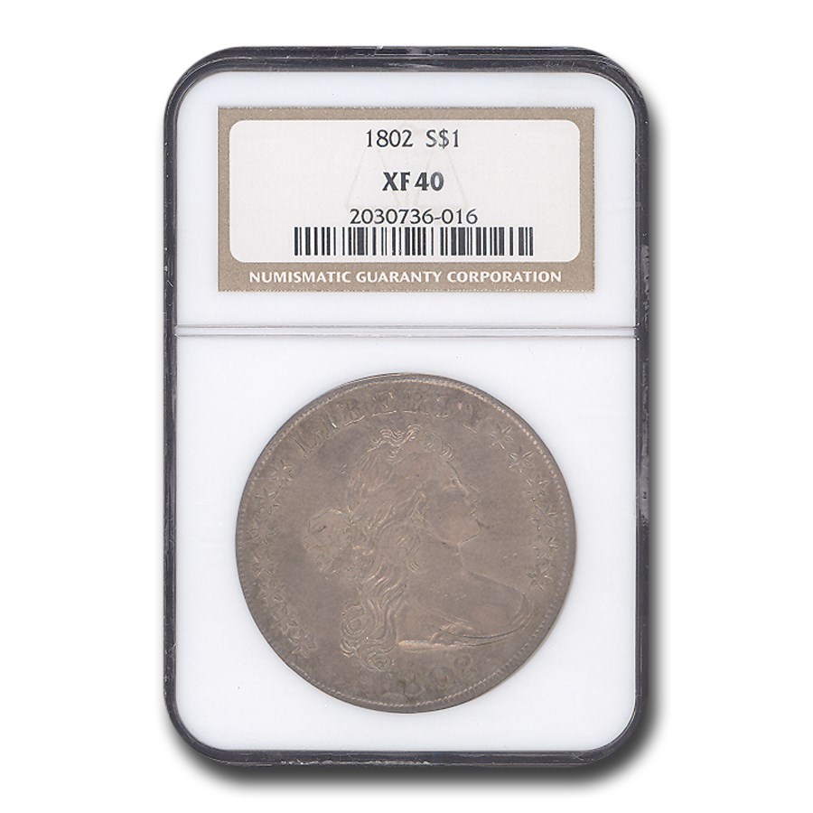 1802 Draped Bust Dollar XF-40 NGC