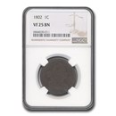 1802 Draped Bust Large Cent VF-25 NGC (Brown)