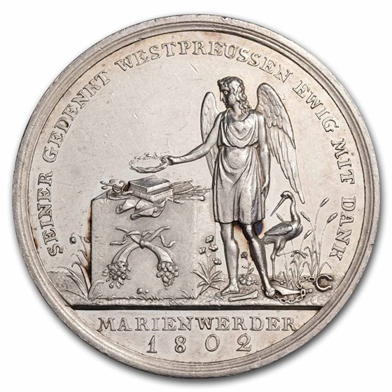 1802 Prussia Brandenburg Silver Medal Civil Service