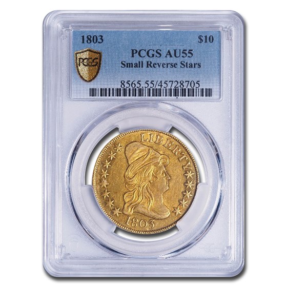 1803 $10 Turban Head Gold Eagle AU-55 PCGS (Small Stars Reverse) 1803 $10 Turban Head Gold Eagle AU-55 PCGS (Small Stars Reverse)