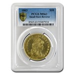 1803 $10 Turban Head Gold Eagle MS-63 PCGS (Small Stars Reverse)