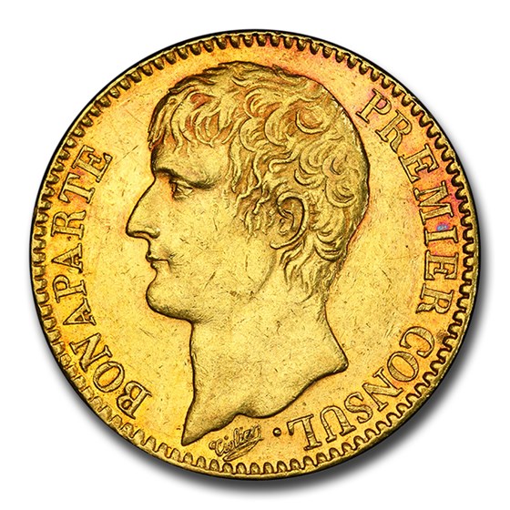 1803-A France Gold 40 Francs Napoleon I AU-55 PCGS 1803-A France Gold 40 Francs Napoleon I AU-55 PCGS