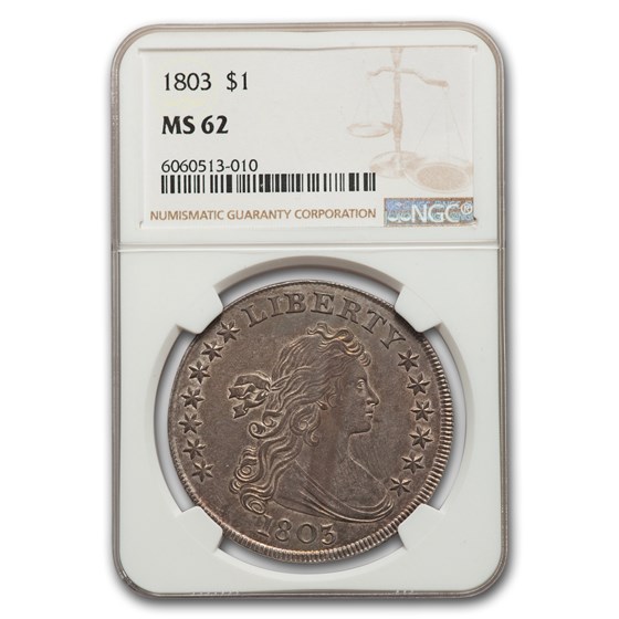 1803 Draped Bust Dollar MS-62 NGC (Large 3) 1803 Draped Bust Dollar MS-62 NGC (Large 3)