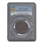 1803 Large Cent AU-55 PCGS (BN, Small Date, Small Frac)