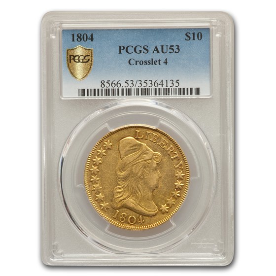 1804 $10 Turban Head Gold Eagle AU-53 PCGS (Crosslet 4) 1804 $10 Turban Head Gold Eagle AU-53 PCGS (Crosslet 4)