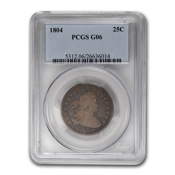 1804 Draped Bust Quarter Good-6 PCGS 1804 Draped Bust Quarter Good-6 PCGS