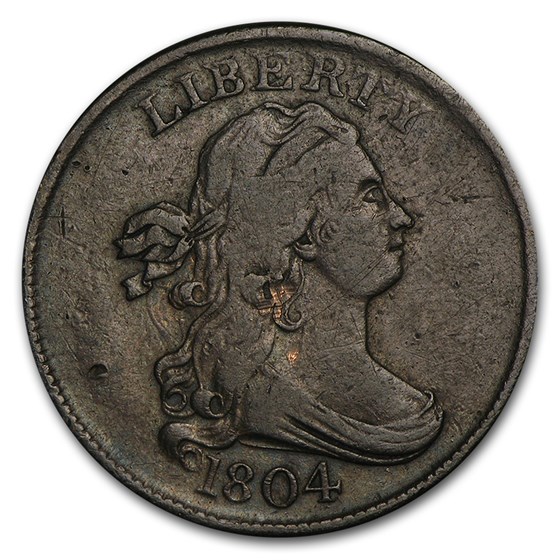 1804 Half Cent Crosslet 4 Stemless Fine