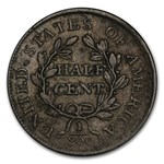 1804 Half Cent Crosslet 4 Stemless Fine