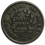1804 Half Cent Crosslet 4 w/Stems VF