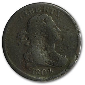 1804 Half Cent Crosslet 4 w/Stems VG Details 1804 Half Cent Crosslet 4 w/Stems VG Details
