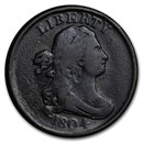 1804 Half Cent Plain 4 Stemless Fine