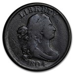 1804 Half Cent Plain 4 Stemless Fine