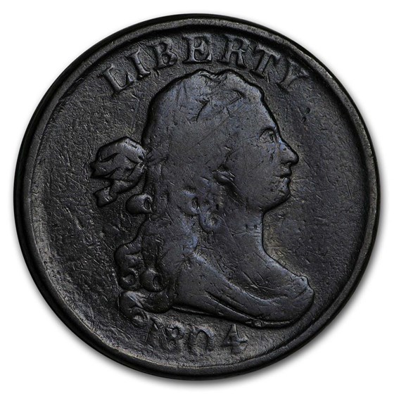 1804 Half Cent Plain 4 Stemless Fine 1804 Half Cent Plain 4 Stemless Fine