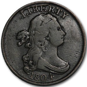 1804 Half Cent Spiked Chin VF-35 1804 Half Cent Spiked Chin VF-35