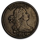 1804 Half Cent Spiked Chin VF