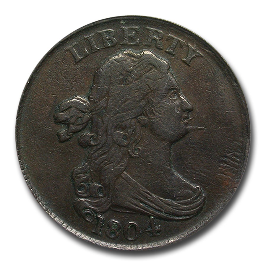 1804 Half Cent XF-40 PCGS (Spiked Chin)