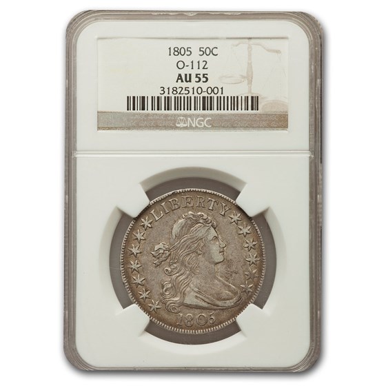 1805 Draped Bust Half Dollar AU-55 NGC (O-112) 1805 Draped Bust Half Dollar AU-55 NGC (O-112)