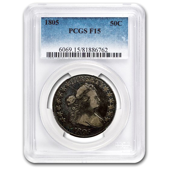 1805 Draped Bust Half Dollar Fine-15 PCGS 1805 Draped Bust Half Dollar Fine-15 PCGS