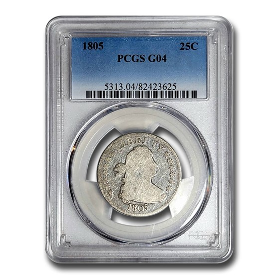 1805 Draped Bust Quarter Good-4 PCGS 1805 Draped Bust Quarter Good-4 PCGS