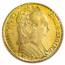 1805-R Brazil Gold 6400 Reis Maria I AU