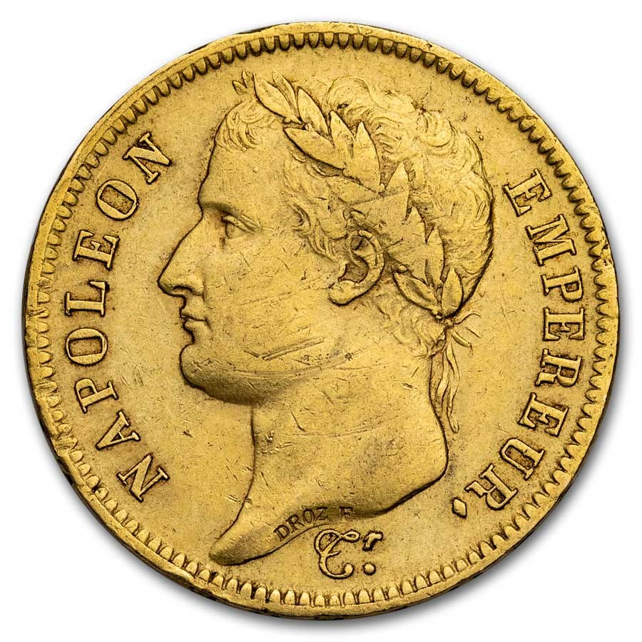 1806-1813 France Gold 40 Francs Napoleon I AU