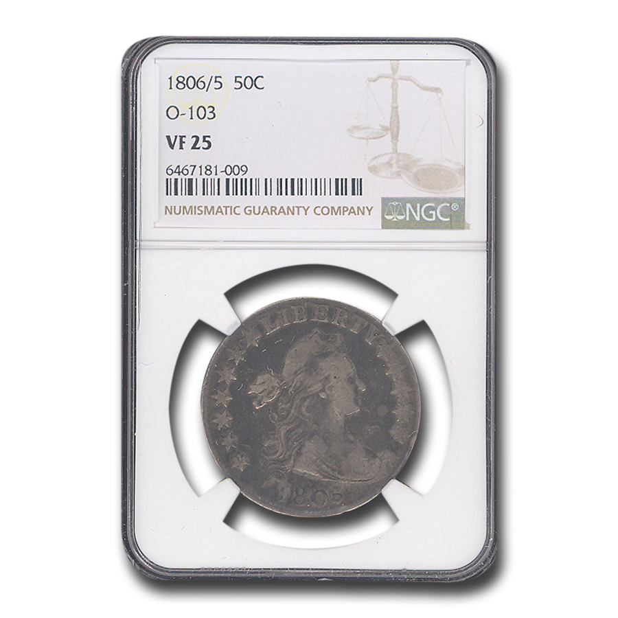 Buy 1806/5 Draped Bust Half Dollar VF-25 NGC (O-103) | APMEX