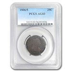 1806/5 Draped Bust Quarter AG-03 PCGS