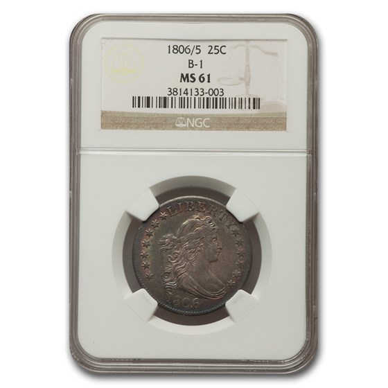 1806/5 Draped Bust Quarter MS-61 NGC 1806/5 Draped Bust Quarter MS-61 NGC