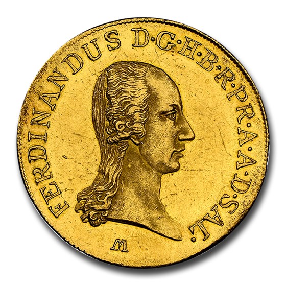 1806 Austria Salzburg Gold Ducat Ferdinand MS-62 NGC 1806 Austria Salzburg Gold Ducat Ferdinand MS-62 NGC