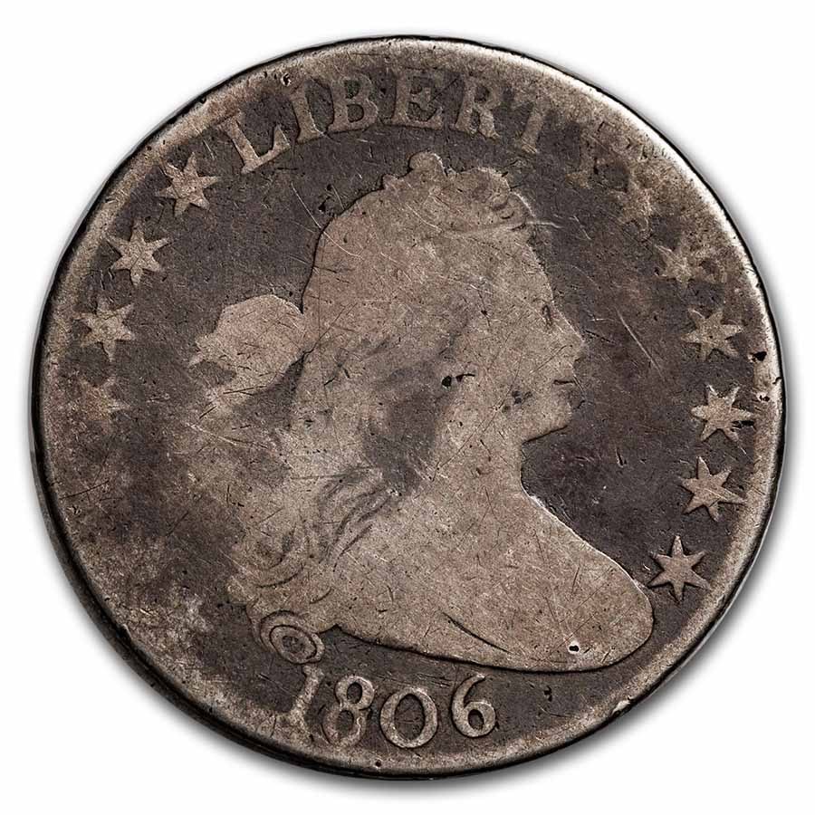 Buy 1806 Bust Half Dollar Good (Pointed 6, No Stem) | APMEX
