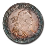 1806 Bust Half Dollar MS-64+ NGC (O-121, Pointed 6, Stem)