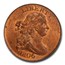 1806 Draped Bust Half Cent MS-63 PCGS CAC (Red, Large 6, Stars)
