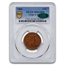 1806 Draped Bust Half Cent MS-63 PCGS CAC (Red, Large 6, Stems)