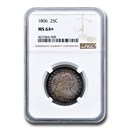 1806 Draped Bust Quarter MS-64+ NGC