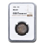 1806 Draped Bust Quarter MS-64+ NGC