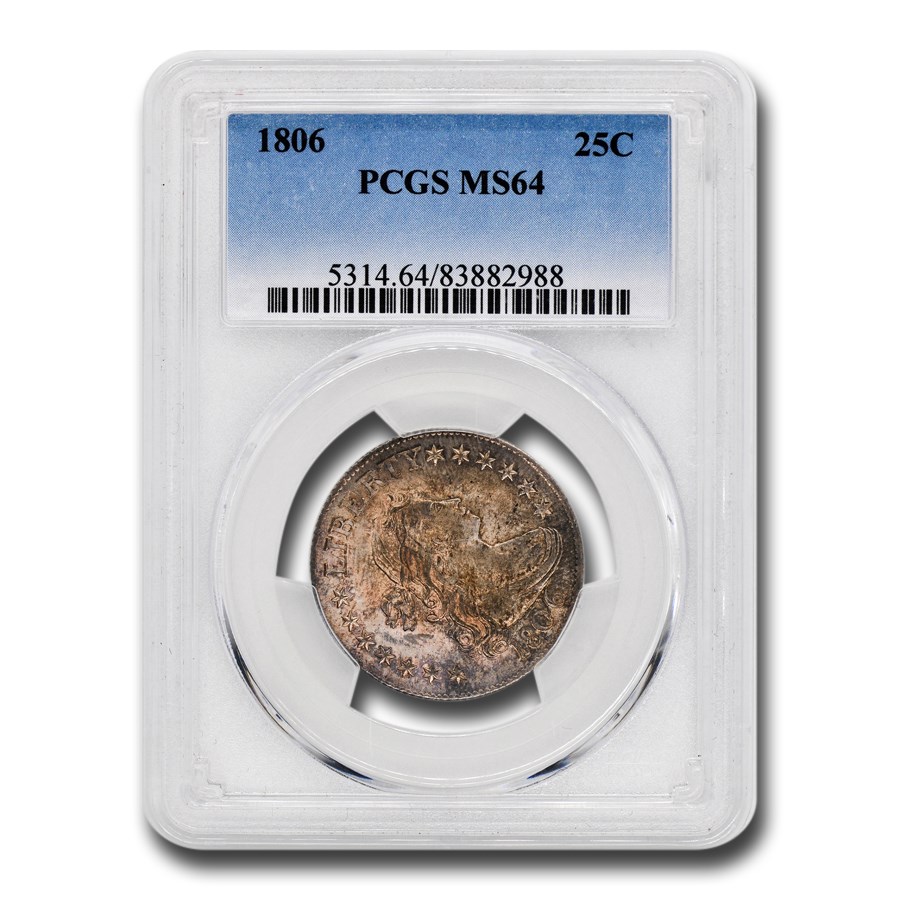 1806 Draped Bust Quarter MS-64 PCGS