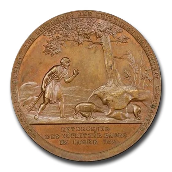 1806 Germany Spring of Teplitz Medal MS-63 PCGS 1806 Germany Spring of Teplitz Medal MS-63 PCGS