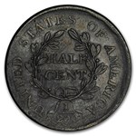 1806 Half Cent Small 6 Stemless XF