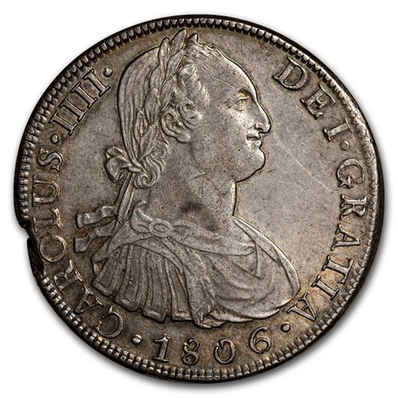 1806-LIMA JP Peru Silver 8 Reales Charles IV AU (Details) 1806-LIMA JP Peru Silver 8 Reales Charles IV AU (Details)
