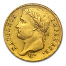 1807-1815 France Gold 20 Francs Napoleon I AU