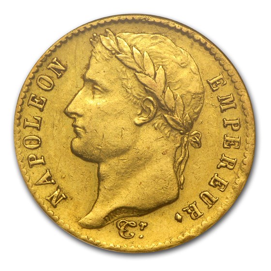 1807-1815 France Gold 20 Francs Napoleon I AU 1807-1815 France Gold 20 Francs Napoleon I AU