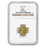 1807 $2.50 Capped Bust Gold Quarter Eagle MS-61 NGC