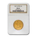1807 $5 Capped Bust Gold Half Eagle MS-64 NGC (Bust Left) 1807 $5 Capped Bust Gold Half Eagle MS-64 NGC (Bust Left)