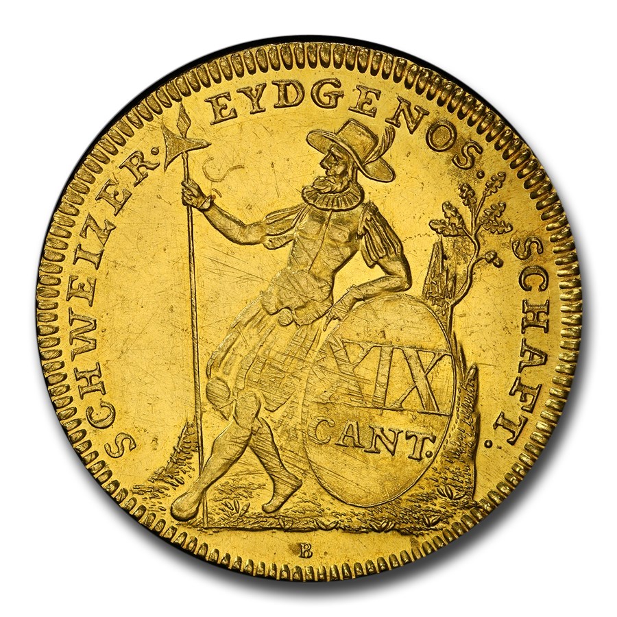 1807-B Switzerland Gold 20 Franken MS-62 PCGS (Luzern)