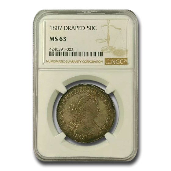 1807 Bust Half Dollar MS-63 NGC 1807 Bust Half Dollar MS-63 NGC