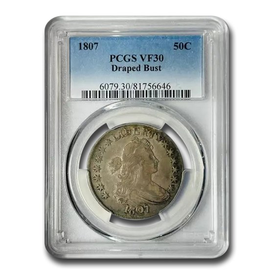1807 Bust Half Dollar VF-30 PCGS 1807 Bust Half Dollar VF-30 PCGS